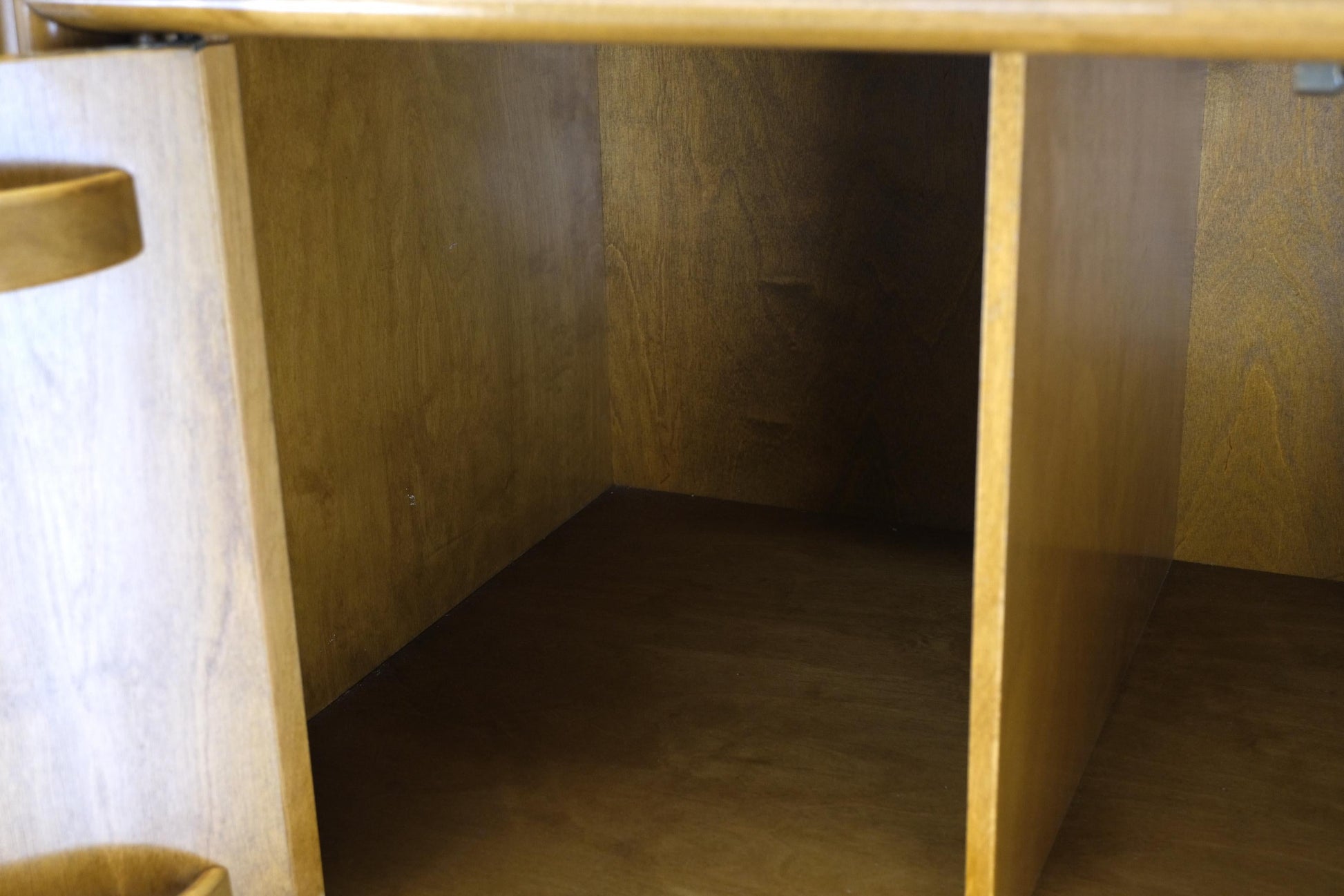 EstablishedLines Honey Amber Tone Finish Edmond Spence High Chest Gentlemen's Dresser Double Door