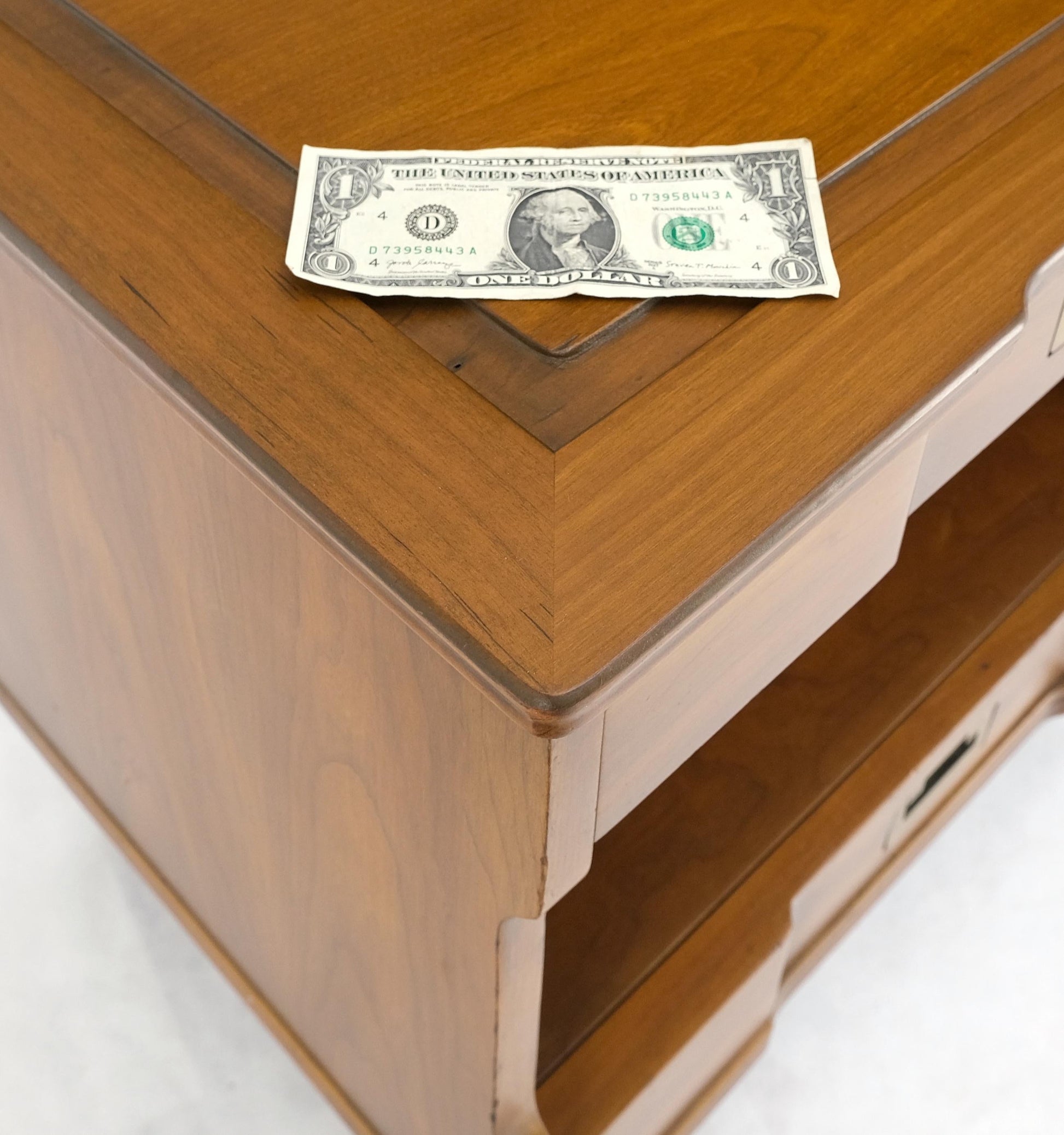 EstablishedLines Pair Widdicomb Campaign Style Solid Cherry Brass Pulls Night Stands Tables MINT!