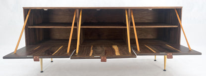 EstablishedLines Solid Walnut 3 Drop Front Doors Compartments Compact Dovetail Joints Credenza