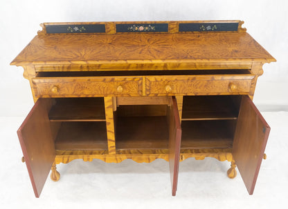 EstablishedLines Paint Decorated Faux Finish Backsplash 3 Doors 1 Drawer Sideboards Onion Legs