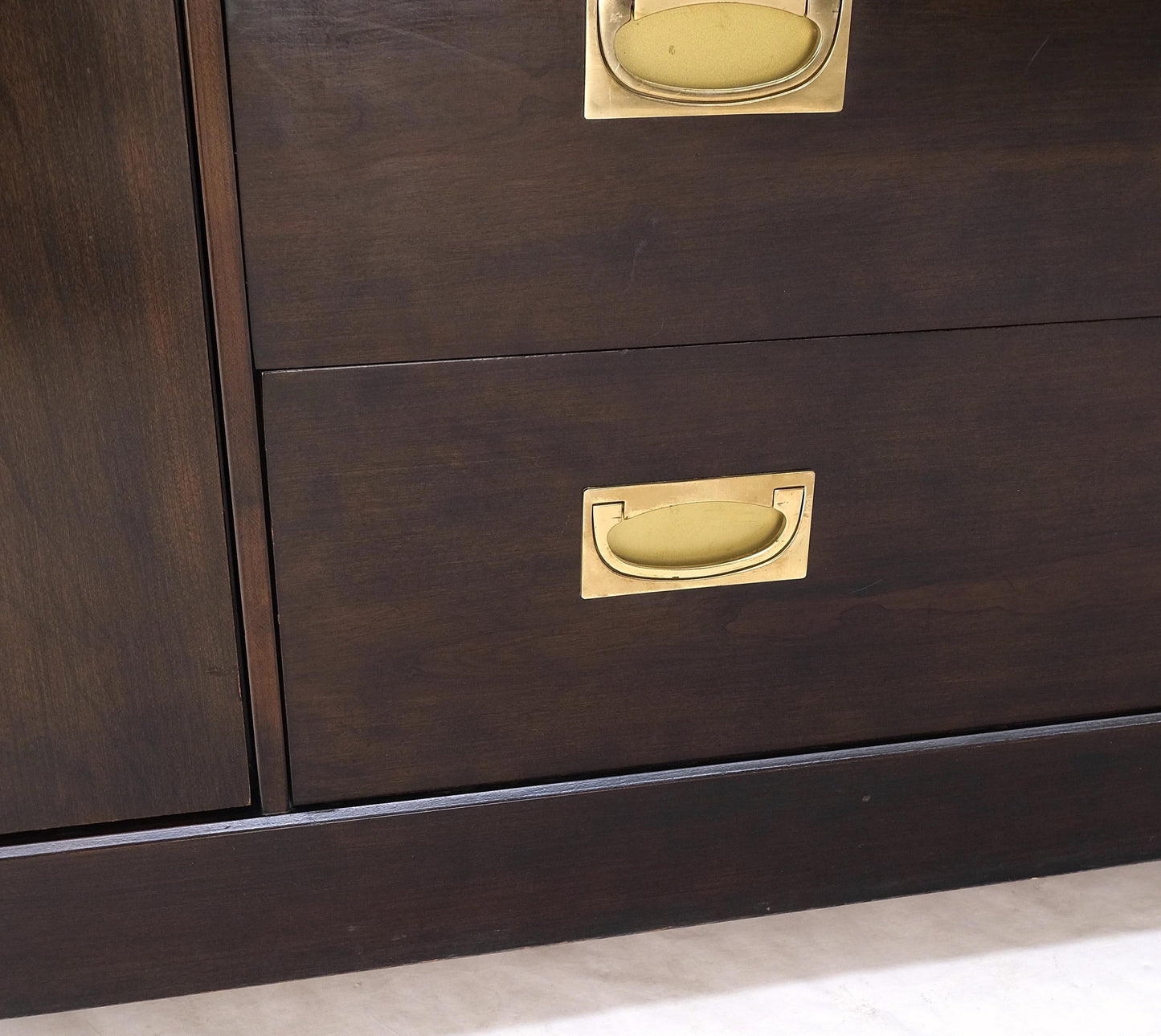 Campaign Style 6 Drawers Brass Drop Pulls Mid-Century Modern Bachelor Chest Mint