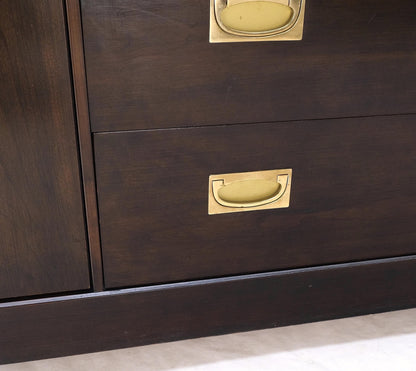 Campaign Style 6 Drawers Brass Drop Pulls Mid-Century Modern Bachelor Chest Mint