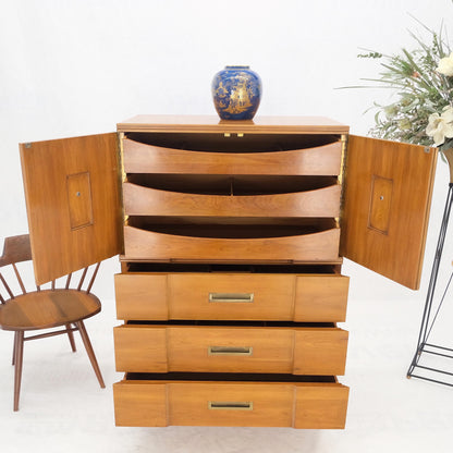 Widdicomb Solid Cherry Brass Pulls Hardware Block Front High Chest Dresser Mint!