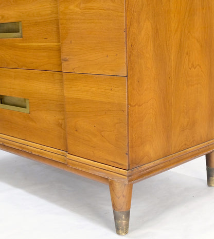 Widdicomb Solid Cherry Brass Pulls Hardware Block Front High Chest Dresser Mint!