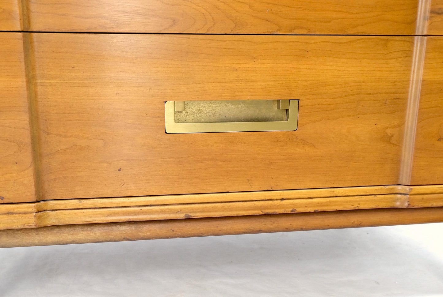 Widdicomb Solid Cherry Brass Pulls Hardware Block Front High Chest Dresser Mint!
