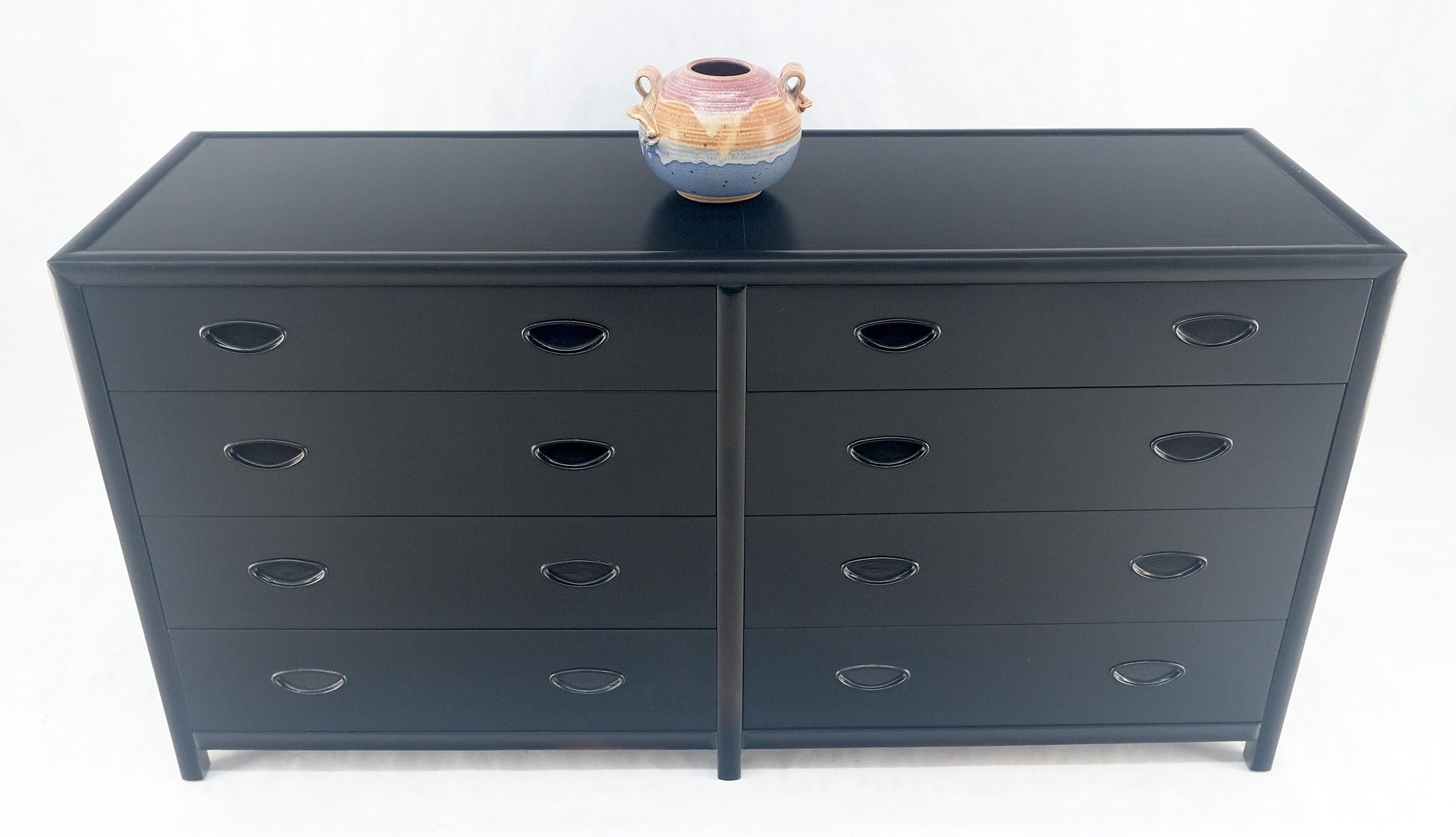 Michael Taylor Baker 8 Drawers Ebonized Double Dresser Credenza Mid Century MINT