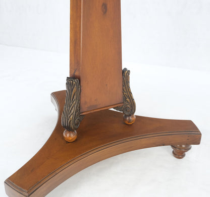 EstablishedLines Deco Banded Mahogany Mother of Pearl Inlay Round Lamp Center Gueridon Table MINT