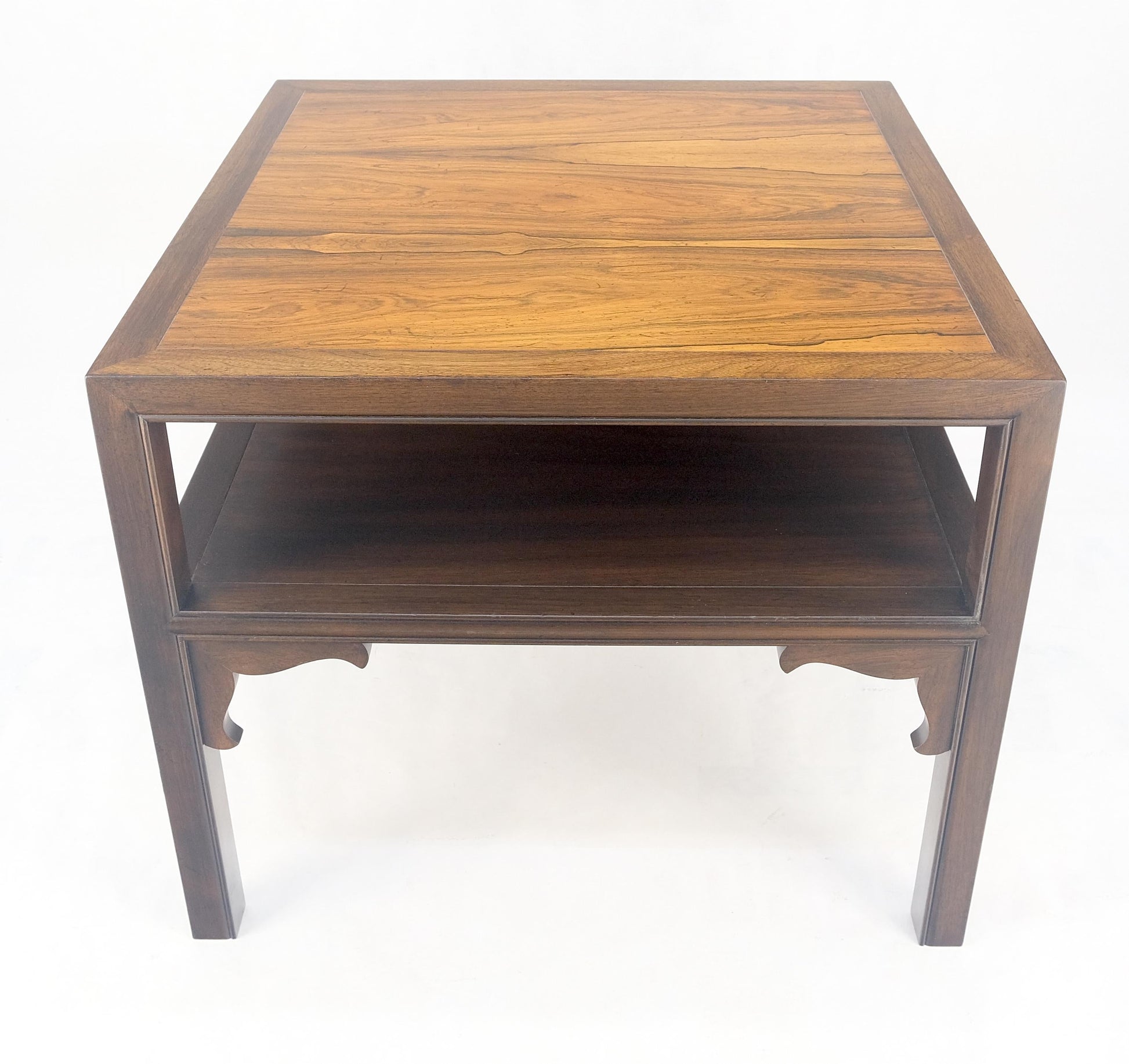 EstablishedLines Baker Rosewood Ebonized Mahogany 22" Square Side Lamp Occasional Table MINT!