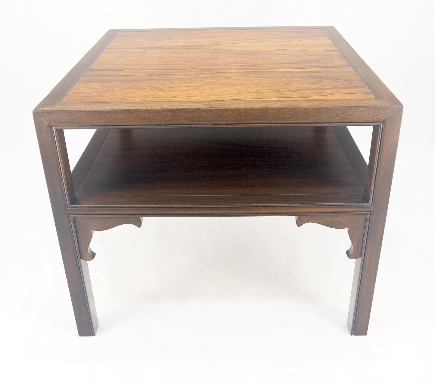 EstablishedLines Baker Rosewood Ebonized Mahogany 22" Square Side Lamp Occasional Table MINT!