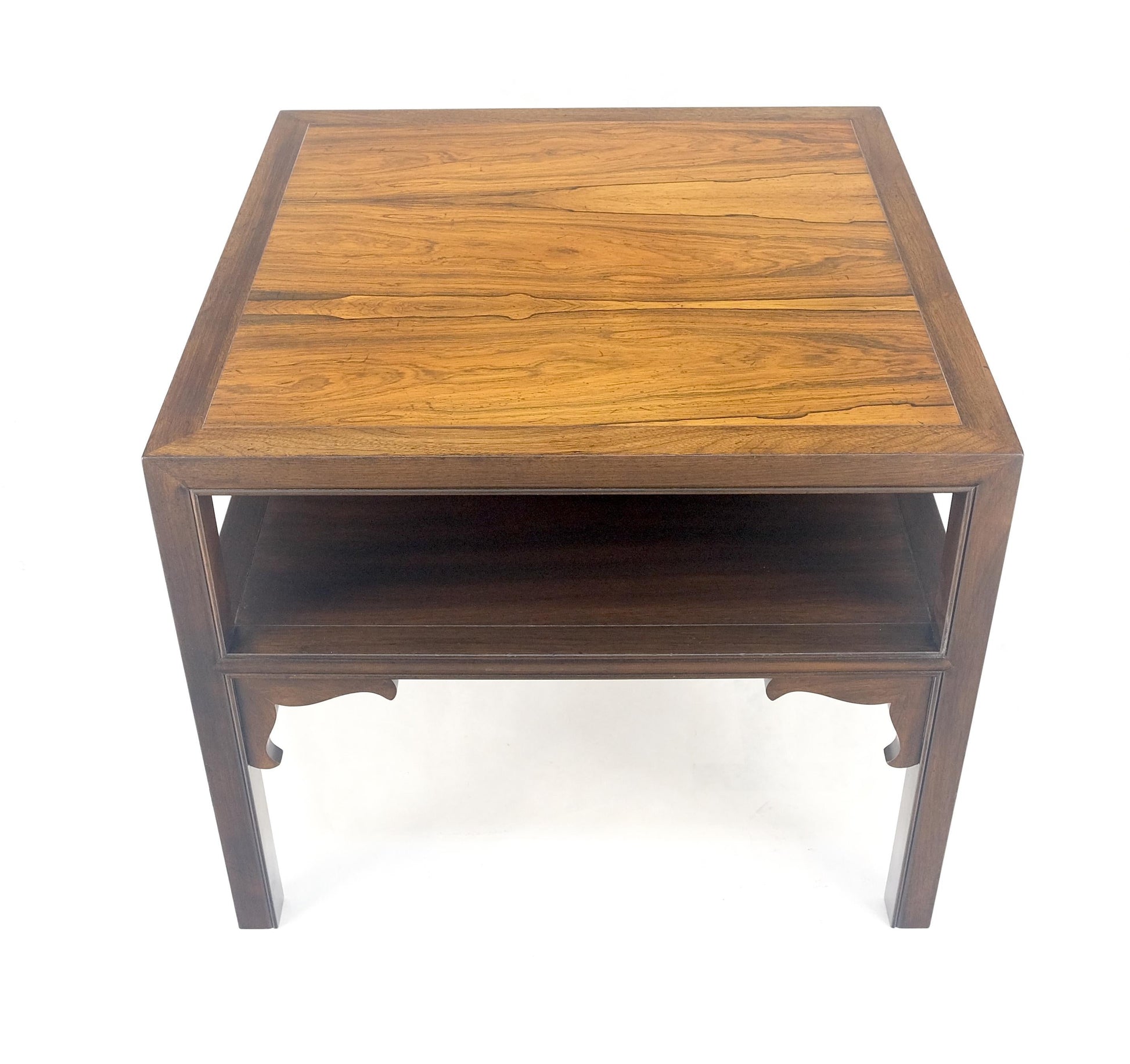 EstablishedLines Baker Rosewood Ebonized Mahogany 22" Square Side Lamp Occasional Table MINT!