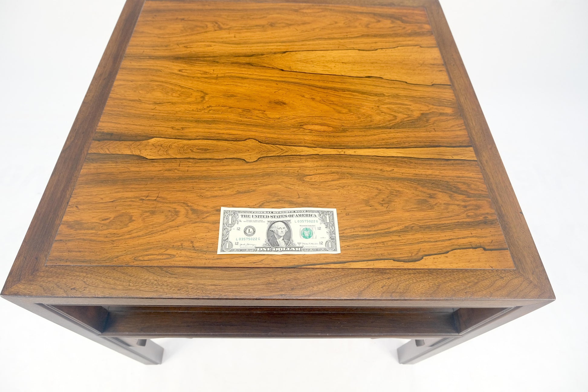 EstablishedLines Baker Rosewood Ebonized Mahogany 22" Square Side Lamp Occasional Table MINT!