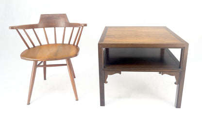 EstablishedLines Baker Rosewood Ebonized Mahogany 22" Square Side Lamp Occasional Table MINT!
