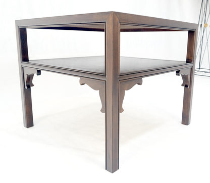 EstablishedLines Baker Rosewood Ebonized Mahogany 22" Square Side Lamp Occasional Table MINT!