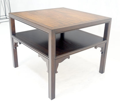 EstablishedLines Baker Rosewood Ebonized Mahogany 22" Square Side Lamp Occasional Table MINT!