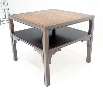 EstablishedLines Baker Rosewood Ebonized Mahogany 22" Square Side Lamp Occasional Table MINT!