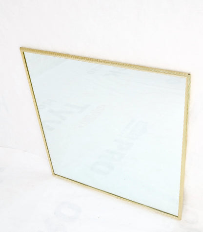 EstablishedLines Aluminum Rope Edge Square Italian Mid Century Modern Wall Mirror MINT!