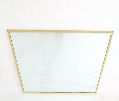 EstablishedLines Aluminum Rope Edge Square Italian Mid Century Modern Wall Mirror MINT!