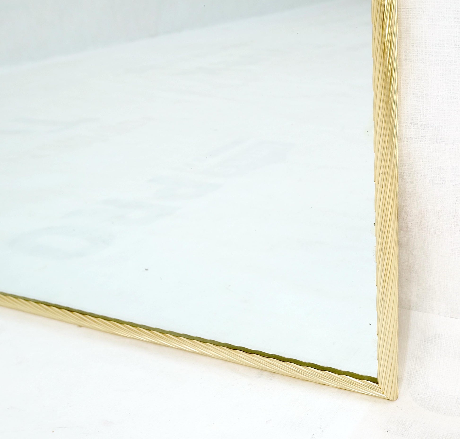 EstablishedLines Aluminum Rope Edge Square Italian Mid Century Modern Wall Mirror MINT!