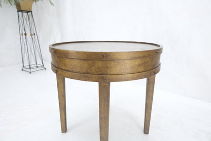 EstablishedLines Steampunk Style Faux Bronze Patina All Steel Metal Side End Table Lamp MINT!