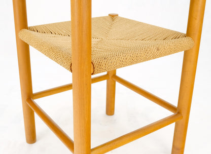EstablishedLines Danish Mid-Century Modern Fritz Hansen Rush Seat Bent Wood Corner Chair MINT!