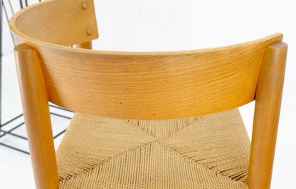 EstablishedLines Danish Mid-Century Modern Fritz Hansen Rush Seat Bent Wood Corner Chair MINT!