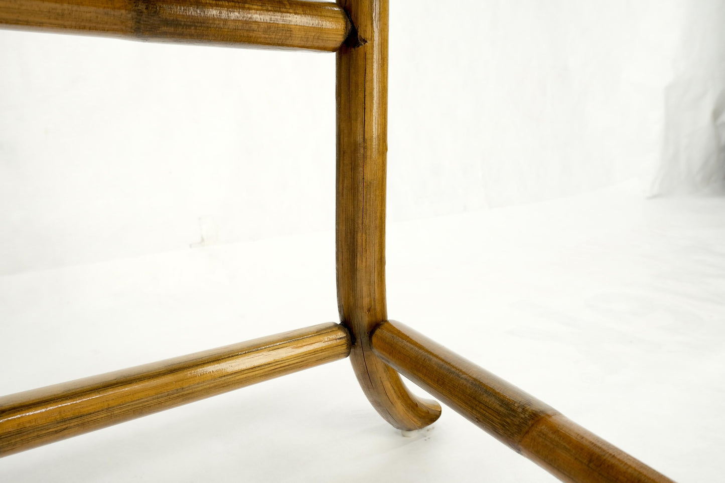 EstablishedLines Pair of Ficks Reed Attributed Reed Bamboo End Side Tabled Stands Mid-Century