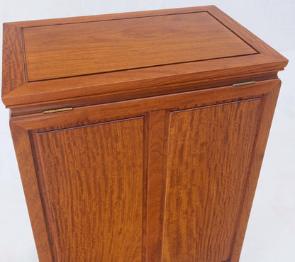 EstablishedLines Solid Teak Brass Bracket Shape Heavy Drop Pulls Lift Top Two Doors Silver Chest