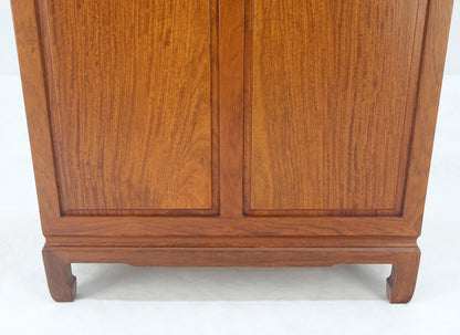 EstablishedLines Solid Teak Brass Bracket Shape Heavy Drop Pulls Lift Top Two Doors Silver Chest