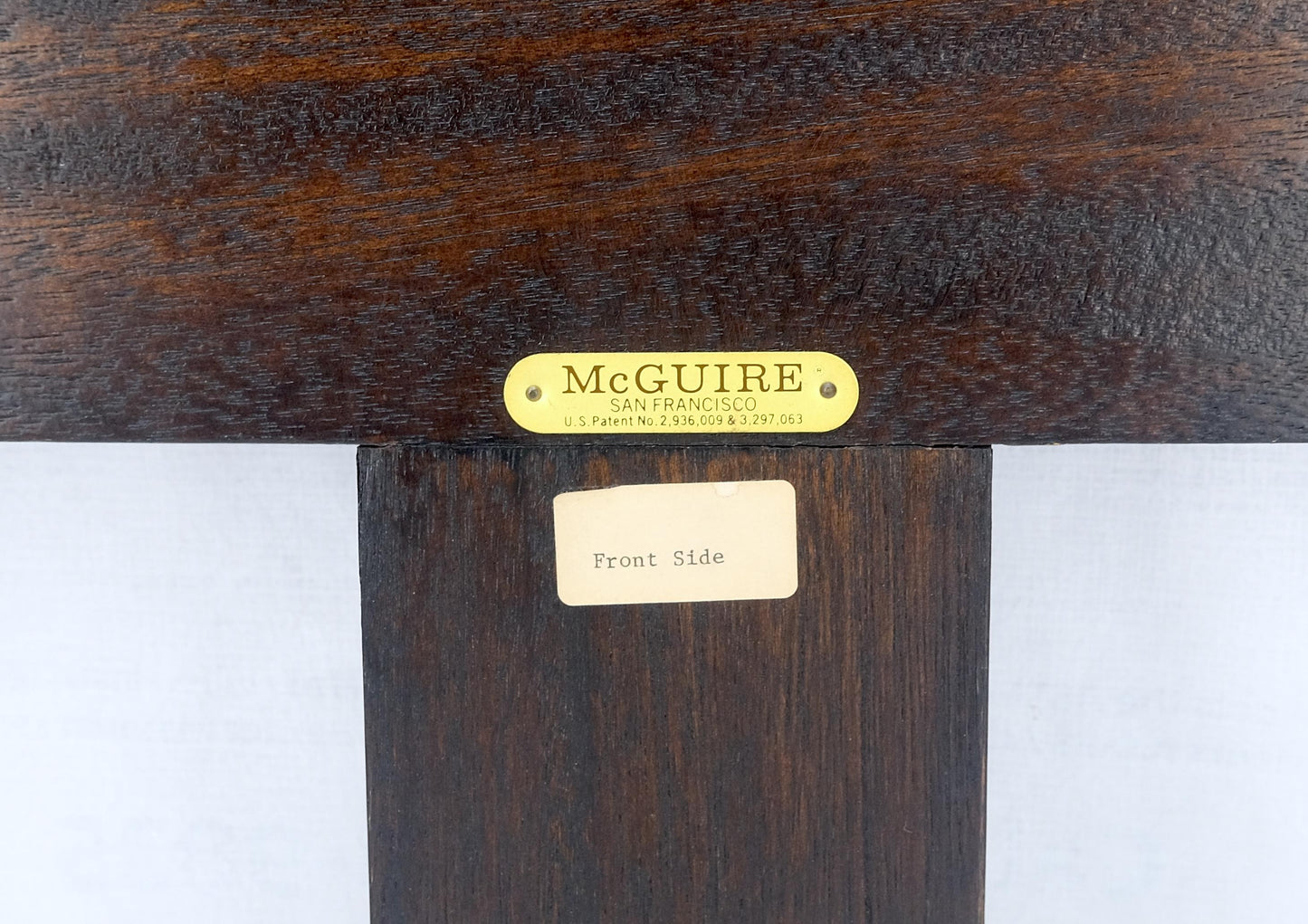 EstablishedLines McGuire Dark Bamboo & Ebonized Mahogany Leather King Size Headboard Bed MINT!