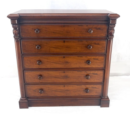EstablishedLines 19th Century Wellington Mahogany Chest Of Drawers Secretary Desk Dovetails Clean