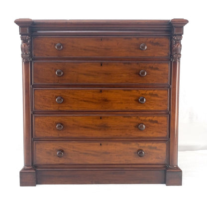 EstablishedLines 19th Century Wellington Mahogany Chest Of Drawers Secretary Desk Dovetails Clean