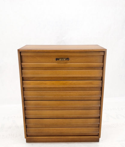 EstablishedLines American Mid-Century Modern Light Walnut 5 Drawers High Chest Dresser Mint!