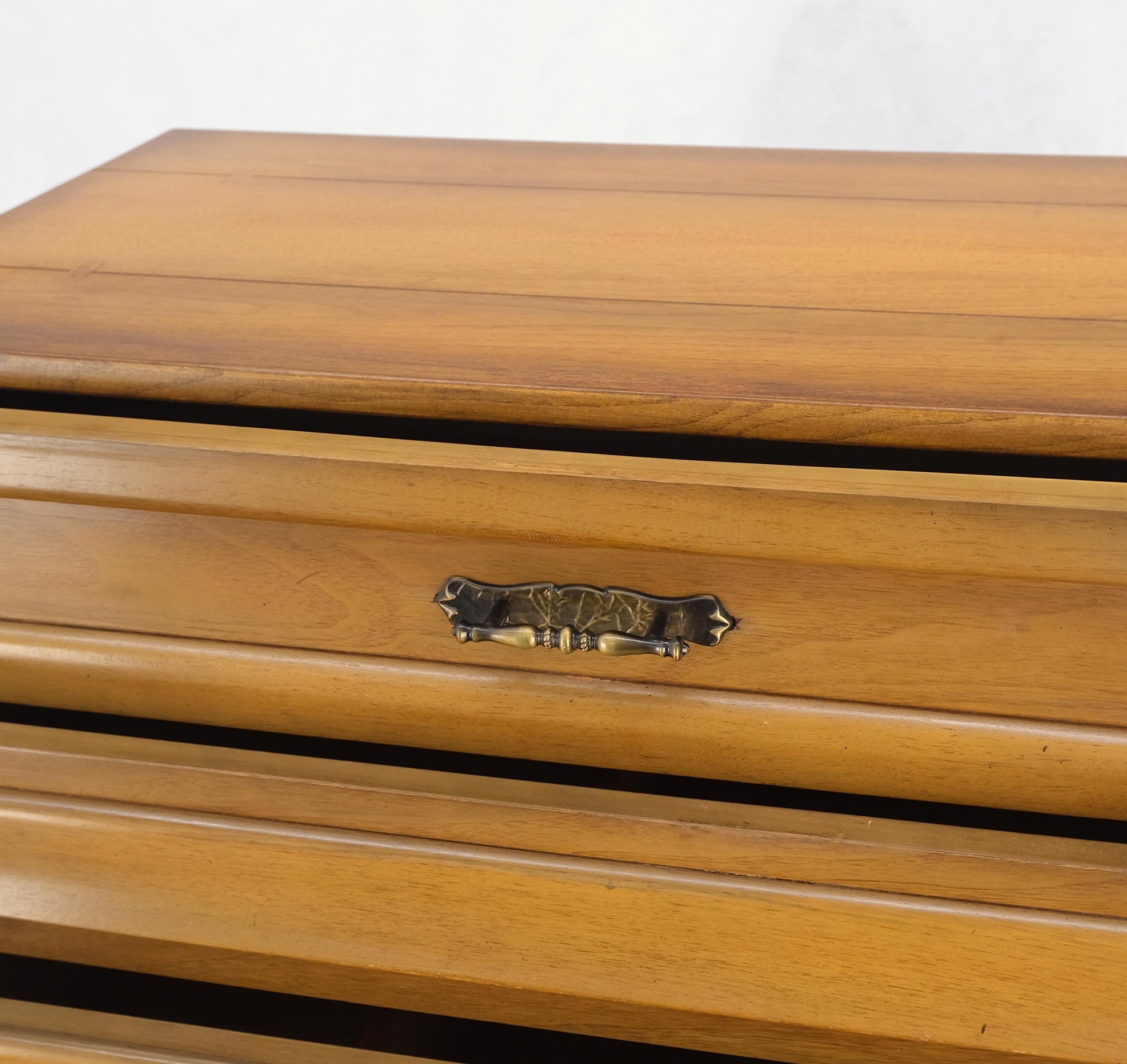 EstablishedLines American Mid-Century Modern Light Walnut 5 Drawers High Chest Dresser Mint!
