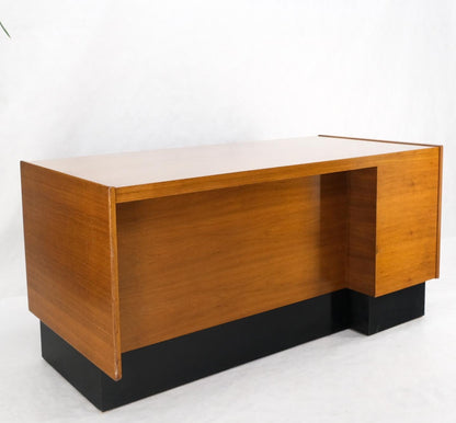 EstablishedLines American Walnut Ed Wormley for Dunbar Double Pedestal Desk w/ Folding Return