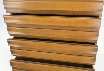 EstablishedLines American Mid-Century Modern Light Walnut 5 Drawers High Chest Dresser Mint!
