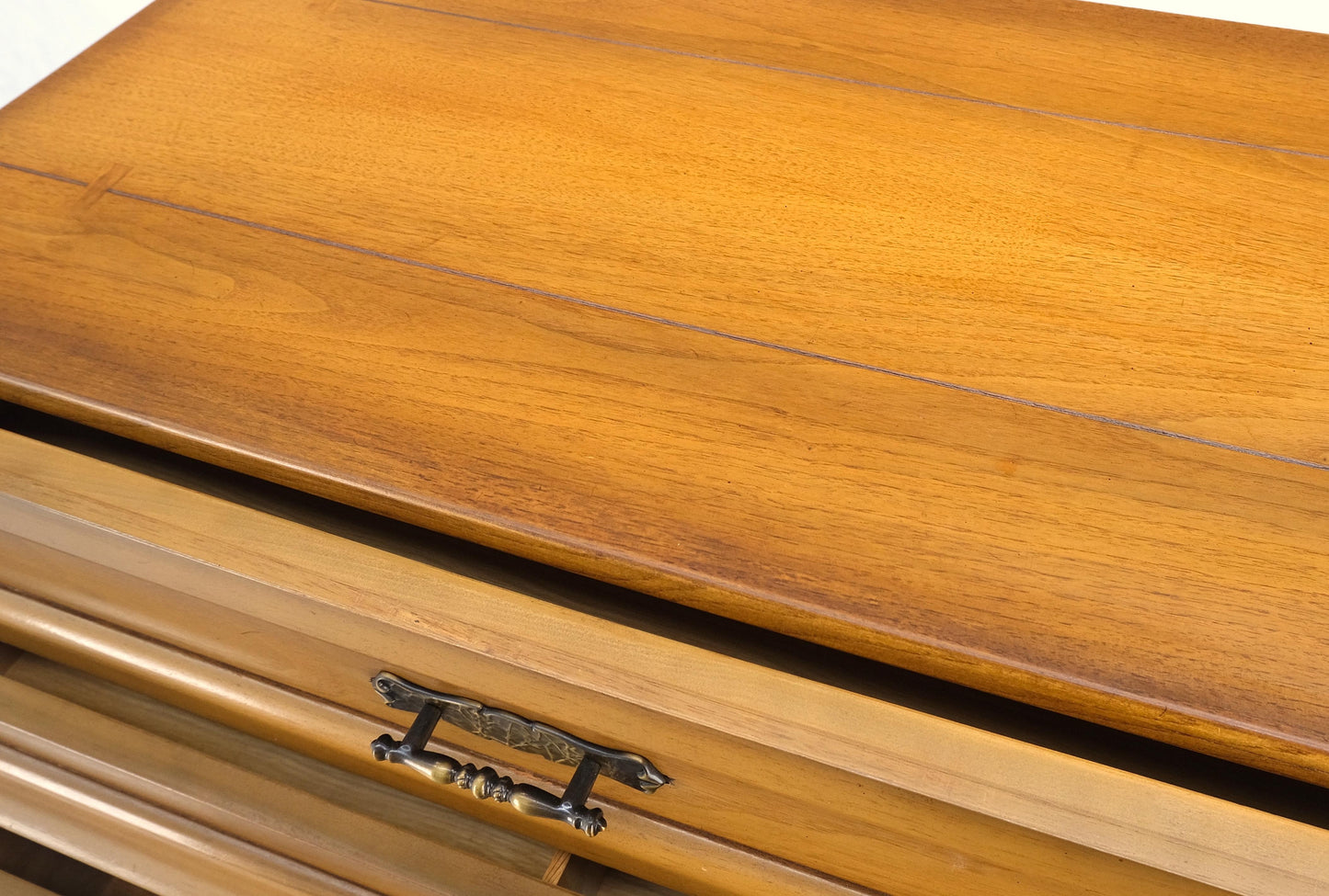 EstablishedLines American Mid-Century Modern Light Walnut 5 Drawers High Chest Dresser Mint!