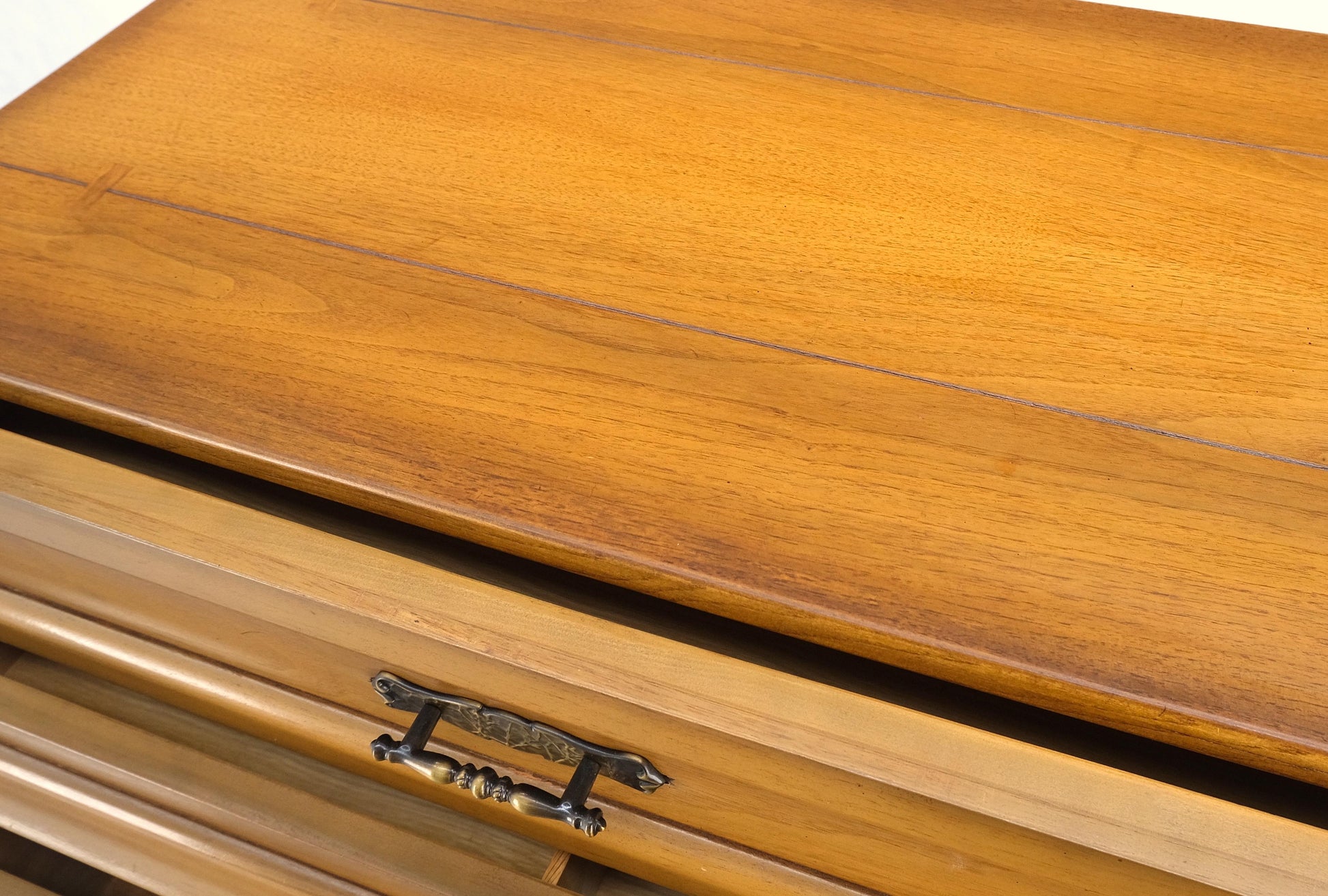 EstablishedLines American Mid-Century Modern Light Walnut 5 Drawers High Chest Dresser Mint!