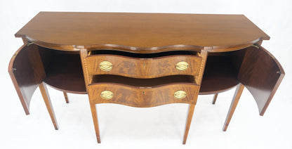 EstablishedLines Councill Two Drawer Double Door Serpentine Front Mahogany Federal Sideboard MINT