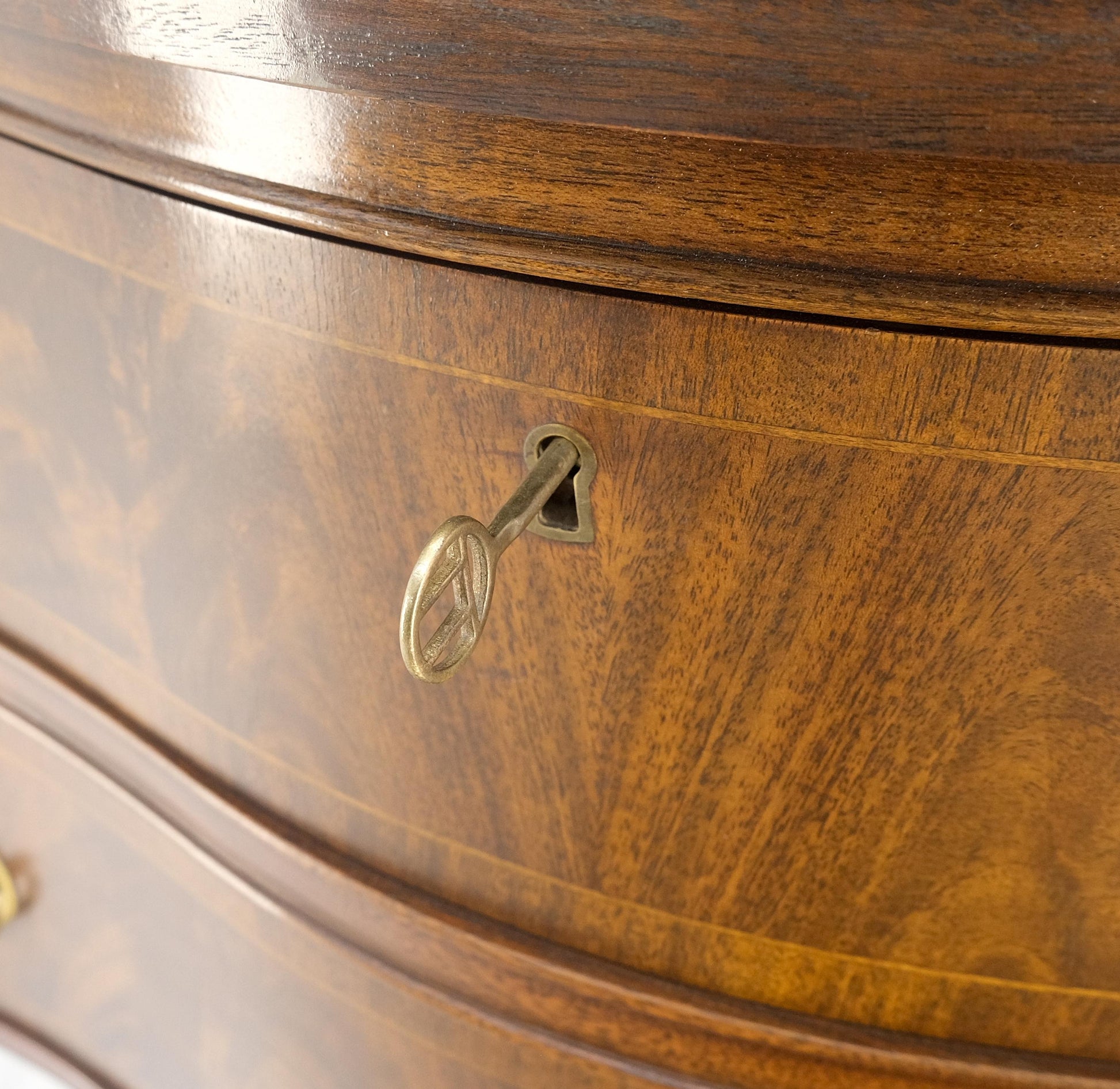 EstablishedLines Councill Two Drawer Double Door Serpentine Front Mahogany Federal Sideboard MINT