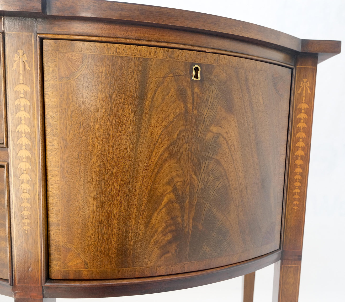 EstablishedLines Councill Two Drawer Double Door Serpentine Front Mahogany Federal Sideboard MINT