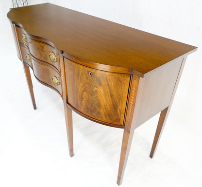 EstablishedLines Councill Two Drawer Double Door Serpentine Front Mahogany Federal Sideboard MINT