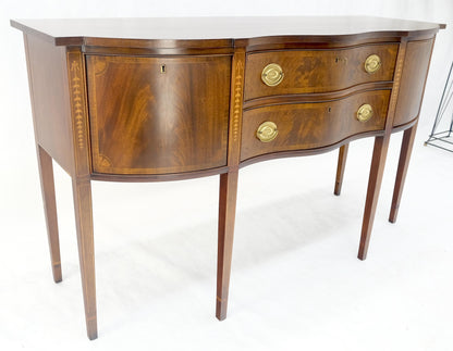 EstablishedLines Councill Two Drawer Double Door Serpentine Front Mahogany Federal Sideboard MINT