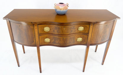 EstablishedLines Councill Two Drawer Double Door Serpentine Front Mahogany Federal Sideboard MINT