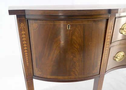 EstablishedLines Councill Two Drawer Double Door Serpentine Front Mahogany Federal Sideboard MINT