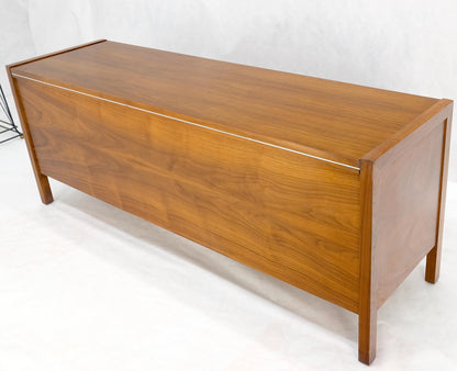 Drexel Walnut Mid Century Modern Long Credenza Sliding Doors 5 Drawer File MINT!