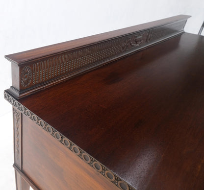 EstablishedLines Fine Bench Made Carved Mahogany Serpentine Front  Dovetail Drawers Vanity Desk