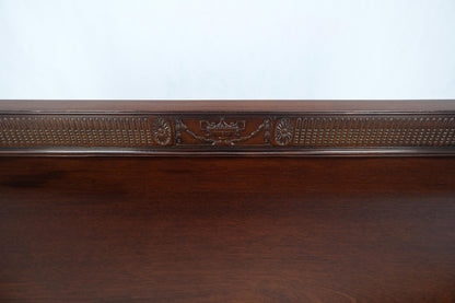 EstablishedLines Fine Bench Made Carved Mahogany Serpentine Front  Dovetail Drawers Vanity Desk
