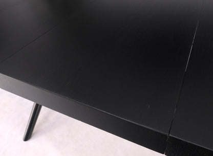 EstablishedLines Black Lacquer One Leaf X Base Gibbings Trestle Dining Table by Widdicomb Mint
