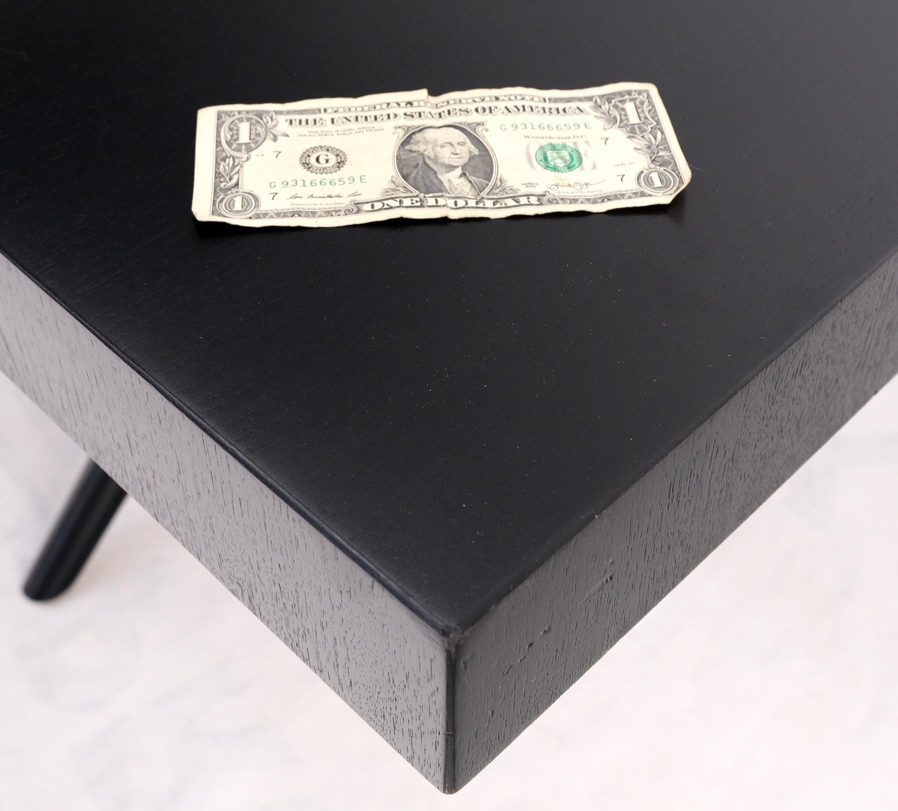 EstablishedLines Black Lacquer One Leaf X Base Gibbings Trestle Dining Table by Widdicomb Mint