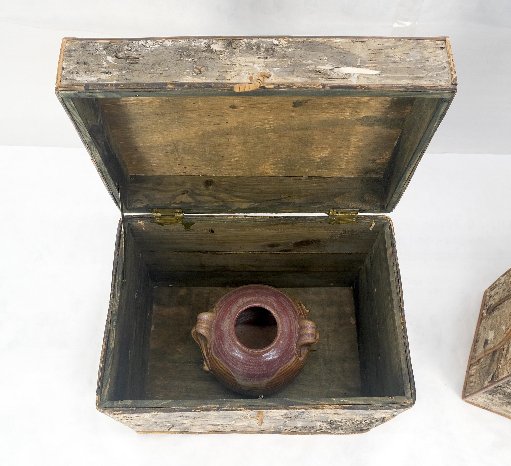 EstablishedLines Unusual Birch Tree Bark Nesting Decorative Trunk Shape Boxes